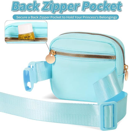 Party Favors Bags for Kids 4-8, Mini Fanny Pack Cute Crossbody Bags for Girls - Blue