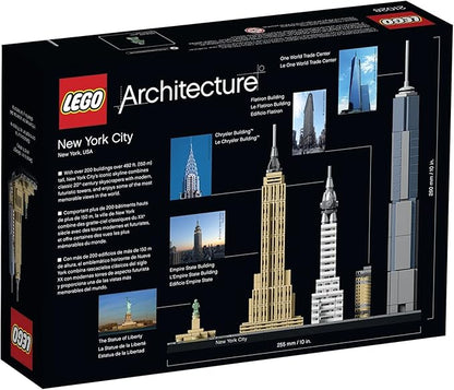 LEGO Architecture New York City Model Kit - Bedroom or Office Decor for Kids & Adults, Ages 12+ - Building Blocks to Display - NYC Gift & Souvenir Ideas - 21028