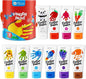 Jar Melo Washable Finger Paints for Toddlers, 10 Colors Large Capacity (2.1fl oz), Non Toxic Baby Paint for Hand and Feet, Safe Art Supplies, Preschool Learning Gifts for Kids Age 2+