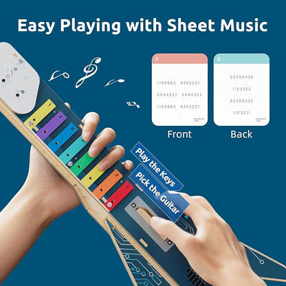 Science Can Science Kit for Kids Age 8-12, DIY Electronics Guitar Stem Kits, 3D Wooden Puzzles Building Own Musical Instruments, Great Gifts Stem Toys for Ages 8-13 Boys & Girls