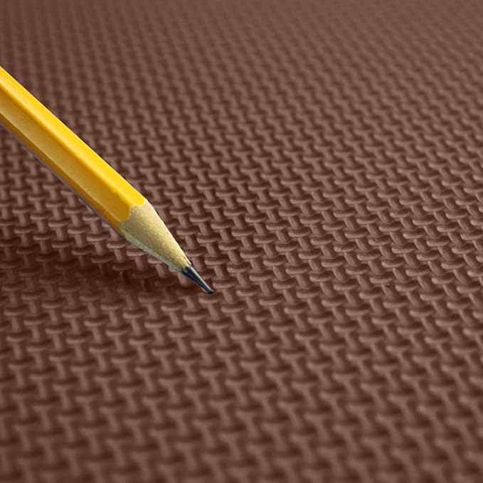 Flooring Inc's 1/2" Soft Non-Toxic Baby Play Mat, Toddler Playmat, Colorful Puzzle PlayMat, Floor Mats for Kids & Babies, EVA Foam Interlocking Tiles for Nursery & Playroom | Brown, 4 Tiles, 16 Sq/Ft