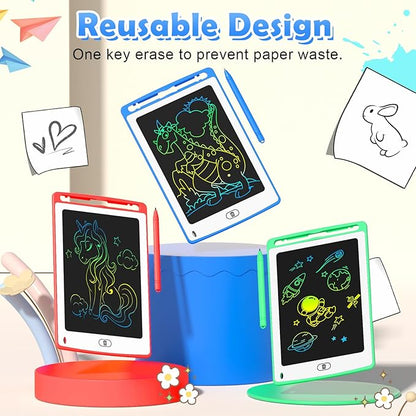 Party Favor LCD Writing Tablet for Kids, 8.5 Inch Colorful Doodle Board Drawing Tablet, Educational Learning Toys Birthday Gifts for Boys Girls Age 3 4 5 6 7 8 (12 Pack)