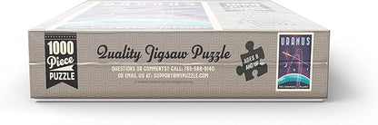 MyPuzzle Uranus: The Sideways Planet, Vintage Poster - Premium 1000 Piece Jigsaw Puzzle for Adults