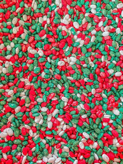 Colorful Sensory Bin Filler Themed and Seasonal Beans (Christmas, 4 Cups)