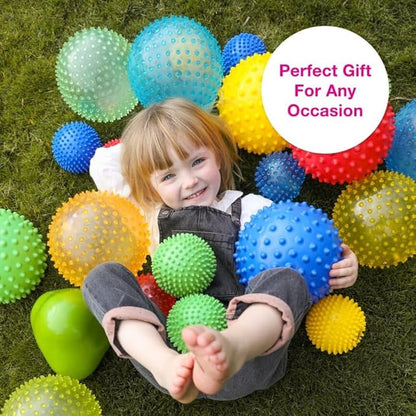 Edushape Original Sensory Ball for Baby - 7" Transparent Red, Enhances Gross Motor Skills for Kids 6 Months & Up