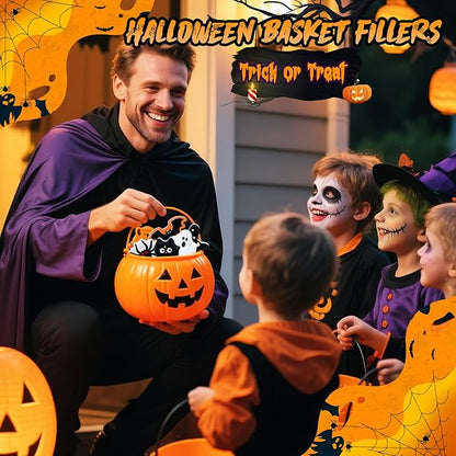 Halloween Bath Bombs Set for Kids, Boo Basket Stuffers for Women, Boys & Girls Spooky Celebration Gift, Handmade 6 Fun Shapes Hallowen Trick o Treat Party Favors for Kids