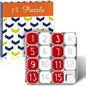 2 Pack Metal Number Slide 15 Puzzle Red and White Number Sliding Puzzle Educational Pocket Funny Christmas IQ Game Gift for Teens and Adults, Ideal for Learning Tool Party Favors