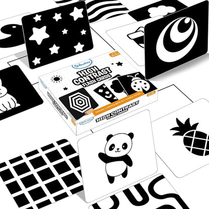 Skillmatics Large Flash Cards for Babies & Infants - High Contrast, 60 Pictures, Visual Stimulation & Sensory Development, Travel Friendly, Gifts for Infants 0 to 12 Months