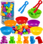 Counting Animals Matching Games Sensory Toys with Sorting Bowls Preschool Learning Activities Color Classification Montessori Educational Toys Set Gift for Boys Girls Toddlers Toys Age 3+
