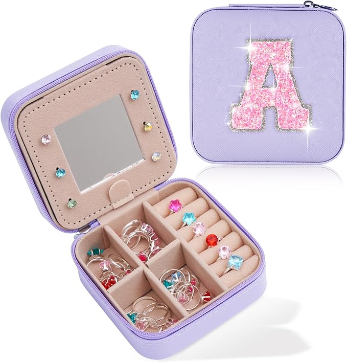 Graduation Gifts for Teens Girls - Gifts for Teen Girl Trendy Stuff,Birthday Gifts for 5 6 7 8 9 10 11 12 13 14 15 Year Old Girls,Cute Travel Jewelry Case Small Box | Lavender,A