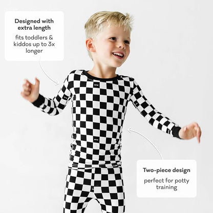 Little Sleepies Two-Piece Pajama Set for Boys & Girls, Soft Viscose from Bamboo Toddler Pajamas for Kids, Family Matching PJs