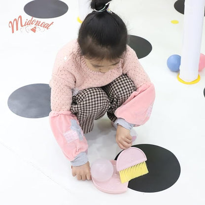 Kids Cleaning Toy Set, Mini Child Broom, Mop and Dustpan, Little Housekeeping Helper Set ,Pretend Home Cleaning Play Set for Toddler Age 1-5,6pcs (Pink)