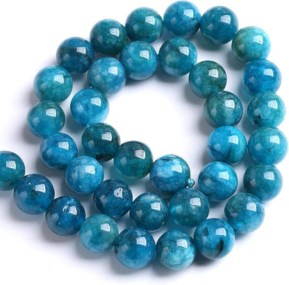 10MM 36PCS Blue Apatite Spacer Loose Beads for Jewelry Making DIY Bracelet Necklace