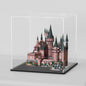 SVENJBB Acrylic Display Case, 8x6x7 Inch Cube Acrylic Boxes for Display, Clear Display Cases with Matte Black Base and Lid for Collectibles and DIY Crafts House Kit