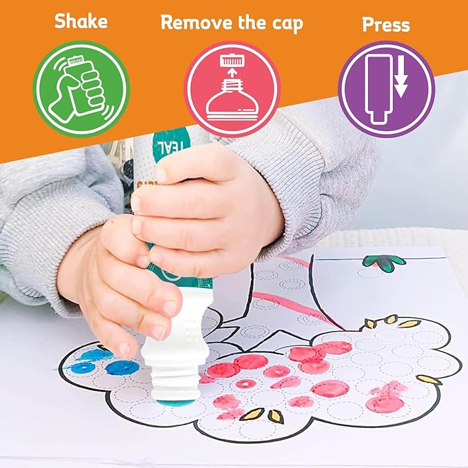 Dot markers, Dot Markers for Toddlers, Dot Art, Dot Paints Washable for Kids, Bingo Daubers, Washable Dot Markers Toddler Arts and Crafts