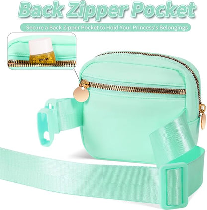 Mini Belt Bag Fanny Pack with Initials Letter Patch Small Crossbody Bags Cute Stuff Birthday Gifts for Teenager Girls Trendy Stuff for Teens - Light Green,A
