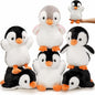 MaoGoLan 6Pcs Penguin Plush 10 inch Stuffed Penguins in Bulk, Fluffy Penguin Stuffed Animals Arctic Theme Party Favors for Girls Kids Christmas Decorations Valentine's Day Birthday Gift