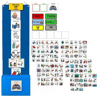 Visual Schedule for Kids – 133 Durable Plastic Picture Cards with Soft Loop Coins | Daily Routine & Chore Reward Chart for Home, School, Autism, ADHD & Special Needs Behavior Support