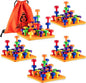 Shappy Toddler Peg Board Kids Montessori Colorful Stackable Toys 120 Pcs Pegs with 4 Foam Board 4 Sets Learning Educational Toy for Preschool Color Recognition Counting Skill with Lacing String Bag