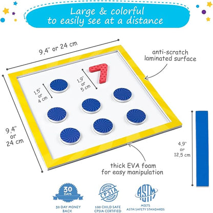 75 PCS Colorful Magnetic Number Bonds - Magnetic Numbers for Whiteboard, Number Line, Math Aids Accessories and Resources, Kindergarten Math Manipulatives, Number Bond Game - Simply Magic