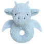 Baby Dragon Soft Rattle Toy, Plush Dinosaur Infant Shaker Rattle Easy-Grasp Stuffed Animal Toy, Gifts for Newborns Babies Toddlers Boys Girls, Blue, 6 Inches