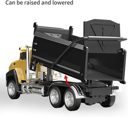 TEMI 3 Pack of Diecast Engineering Construction Vehicles, Dump Truck, Digger, Mixer Truck, 1/50 Scale Metal Collectible Model Cars, Pull Back Car Toys with Opening Doors for Boys and Girls