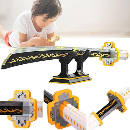 956pcs, 39inch for Sword Building Block Model, Samurai Sword Set with Scabbard and Stand, Best Gift for Anime Fans