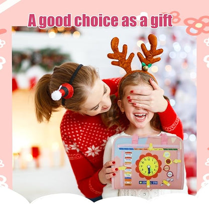 Busy Board Montessori Toys Sensory Toys for Kids Autism Educational Travel Toy Gift for Boys and Girls Learning Alphabet Counting Fine Motor Skills Preschool Activities