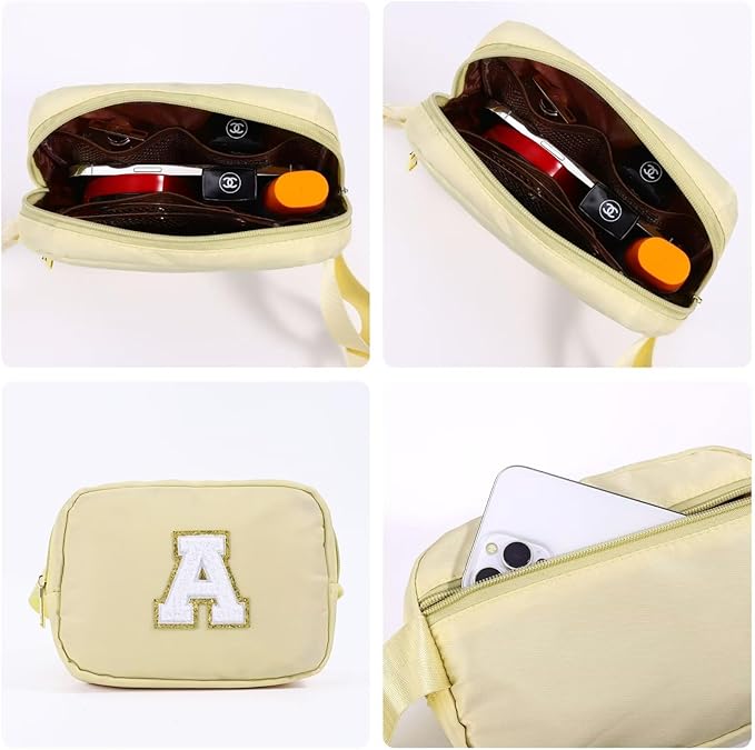 YOOLIFE Birthday Gifts for Women - 30th 40th 50th 60th 70th Birthday Gifts for Mom Daughter Her Friend Sister Girlfriend, Personalized Gifts Christmas Gifts, Initial Belt Bag Crossbody Bags, Khaki S