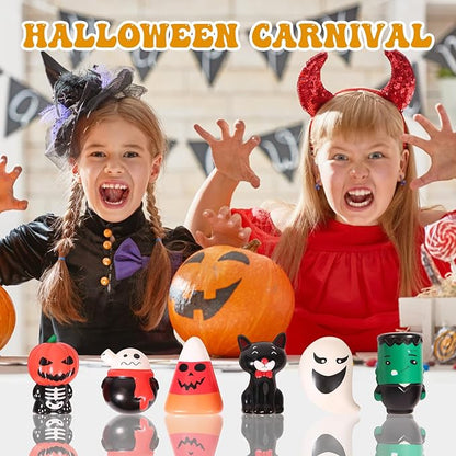 New 6 Pcs Halloween Squishy Toys,Halloween Squishies Party Favors Slow Rising Gift Box Halloween Treat Bag Classroom Prizes Soft Stress Relief Toys for Kids Toddlers(6pcs-2)