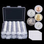 200 Pieces 30mm Coin Capsules Coin Holders for Collectors, with Foam Gasket and Plastic Storage Organizer Box, 5 Sizes (17/20/25/27/30mm) Coin Case for Coin Collection Supplies