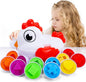 6 Pack Chicken Eggs Matching Game Toys for Toddlers, Colors & Shape Matching and Sorter, Preschool Sensory Fine Motor Skills Development Toy, Educational Gifts for Boys and Girls Aged 3-6
