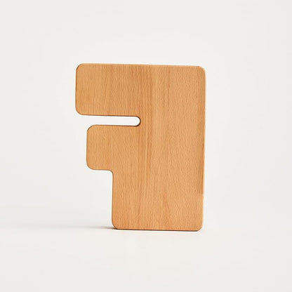 Personalized Wooden Piggy Bank – Custom Letter F Coin Bank in Beech Wood with Clear Acrylic Front, Engraved Name Option, Money Saving Box for Kids and Adults