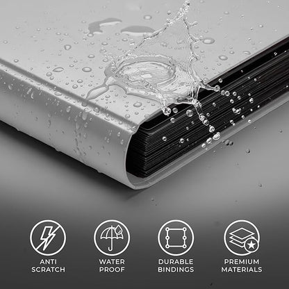 Trading Card Binder Pro-Folio – 9 Pocket Binder - Side-Loading Album, Durable & Acid-Free Storage for Pokémon, YuGiOh, MTG, TCG, Game & Sports Cards, White