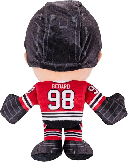 Bleacher Creatures Chicago Blackhawks Connor Bedard 8" NHL Kuricha Sitting Plush - Soft Chibi Inspired NHL Superstar