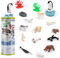 UNIQUE KIDS Mini Arctic Animals Figurine Creatures in Tube 15 pcs Set | Realistic Tiny Little Animals for Sensory Bin, Birthday Party Favor, Toddler 3-5 (Arctic Animals)