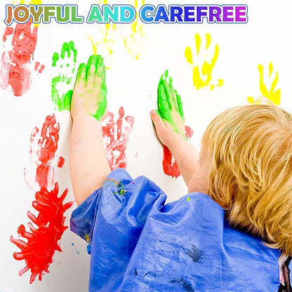 AROIC 16Colors Kids Washable Finger Paint, Non-Toxic, Art Painting Supplies for Toddlers, Finger Painting Supplies for Kids, Hand Paint Set DIY Crafts