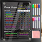 Acrylic Magnetic Chore Chart for Kids & Adult，12" x 9.5" Behavior Responsibility Reward Chart，at Home Clear Dry Erase Refrigerator Board for Multiple Kids & Teens(w/ 8 Markers & Towel)