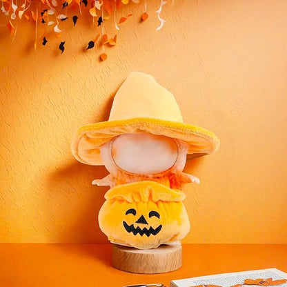 17cm Doll Clothes Set,2 Piece with Cute Pumpkin Dolls Outfits for a Spooky Halloween Dressed-Up Look, Fashion Handmade Accessories for Dolls (Doll Not Included) Halloween Pumpkin Set