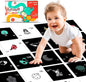 Happy Start High Contrast Baby Cards for Newborns - Black & White Cards, Water-Resistant, BPA-Free, Portable Educational Flashcards for Visual Stimulation, Award-Winning, Ages 0+ (English & Arabic)