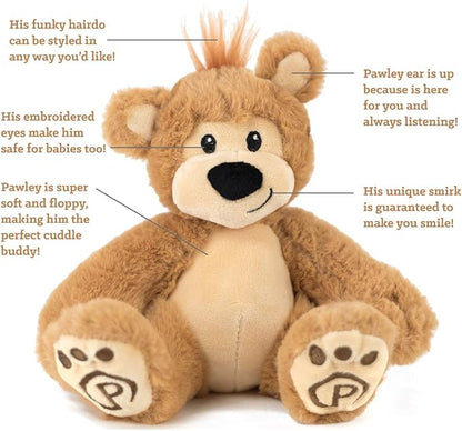 Plushible Pawley The 18" Teddy Bear Stuffed Animal - Teddy Bear Plush Toy with Embroidered Details, Soft Stuffed Toy for Babies, Toddlers & Kids, Ideal for Birthdays