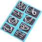 Metal Wire Puzzle Set，Brain Teaser Metals Puzzle ，Chinese Ring Magic Trick Toy for Party Favor Kids 7-14 and Adults Challenge (B(Metal))