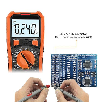 Soldering Practice Kit DIY Blue PCB 0606 Series Resistors SMD SMT Electronics Projects Soldering Kit Simple Welding Skills Learn Soldering Kit for Beginners (02L0804)