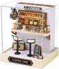 CUTEROOM DIY Doll House Miniature Furniture Wooden House Kit with Dust Cover & LED Light and Accessories - New Three Styles QT Series Dollhouse (QT048)