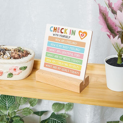 Therapist Office Must Have, Mental Health & Recovery Self Care Psychology Gifts, Corner Classroom Counseling Office & Playroom Decor, Book Center Calming Corner Wooden