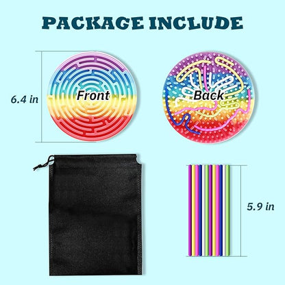 Silicone Sensory Activity Board for Kids - Sensory Toys for Kids with Autism Fidget Toy with Quiet Design, Stress Relief Toy for Classroom & Travel