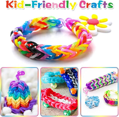 12730+ Loom Rubber Bands Refill Kit in 26 Color with 500 Clips,6 Hooks, Premium Bracelet Making Kit for Weaving DIY Crafting Gift