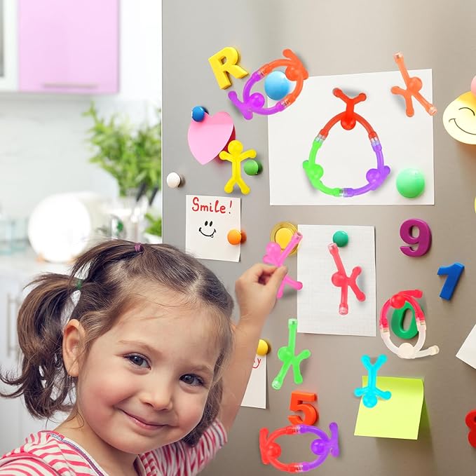6Pcs Magnetic-People-Magnet-Men, Magnetic Travel Toys for Kids, Creative, Portable and Educational, Funny Magnets for Kids, Small Toys for Classroom Prizes, Easter Egg Stuffers, Office
