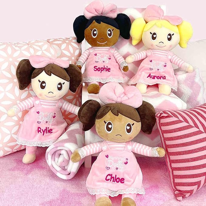 DIBSIES Personalized My First Dolly (Brunette Dark Skin Tone)