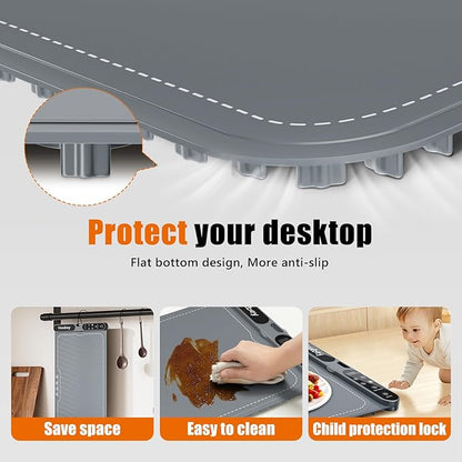 Warming Mat for Food, Food Warmers for Parties Buffet, Foldable Food Warming Mats for Countertops and Daily Use with Timer and 7 Temperature Levels, with one-touch heating button, 15"x23.6"